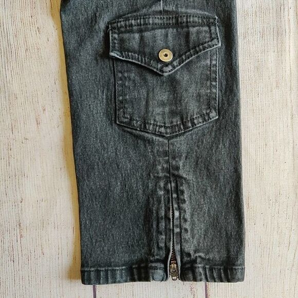 DG2 by Diane Gilman black moto jeans sz 10 - Picture 7 of 10